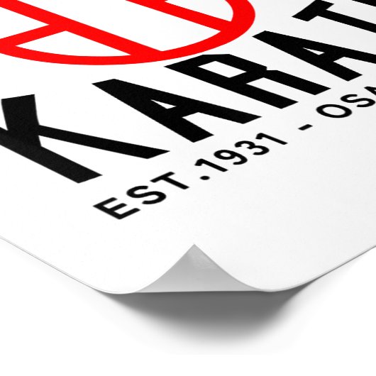 O-ryu Karate Japan Martial Arts ポスター (角)