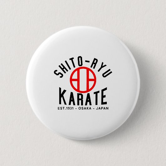 O-ryu Karate Japan Martial Arts  缶バッジ (正面)