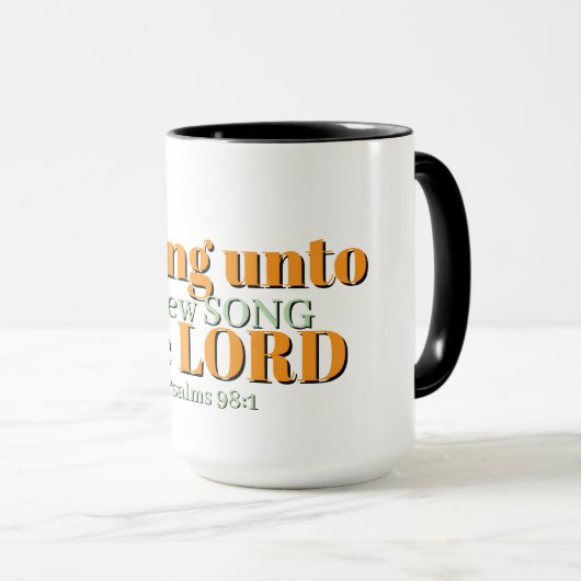 O sing unto the LORD Christian Mug マグカップ (正面右)