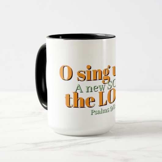 O sing unto the LORD Christian Mug マグカップ (正面左)