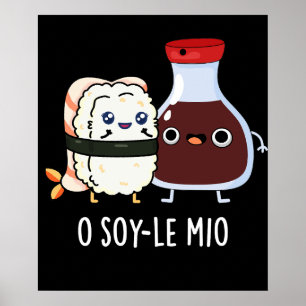 O soy-le-mio歌うおもしろいしょうゆプリン濃色BG ポスター
