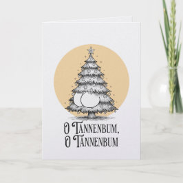 O Tannenbum Christmas tree butt bum joke card カード