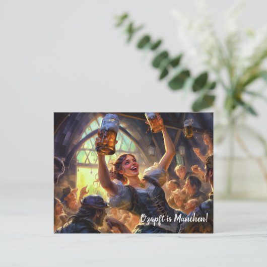 O zapft is München Gruss Bierfest ポストカード (スタンド正面)