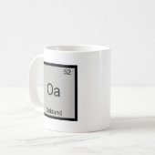 Oa - オークランド市 化学元素記号 Tシャツ コーヒーマグカップ (正面左)