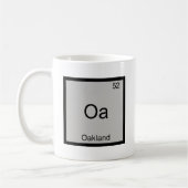 Oa - オークランド市 化学元素記号 Tシャツ コーヒーマグカップ (左)