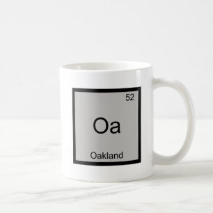 Oa - オークランド市 化学元素記号 Tシャツ コーヒーマグカップ