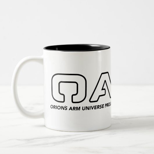OA basic Logo and graphic mug ツートーンマグカップ (左)