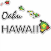 OAHU – カナカマオリ島ハワイ諸島BLK シール (正面)