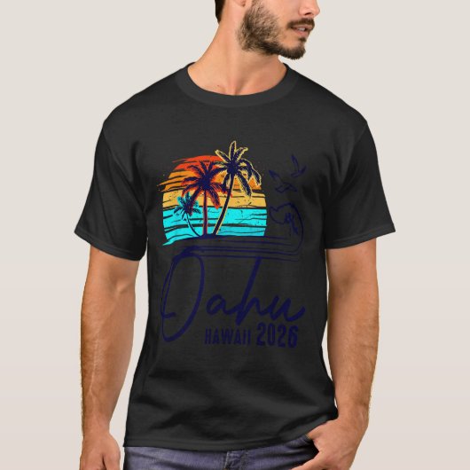 Oahu Hawaii 2026 Vacation Beach Matching Family Gr Tシャツ (正面)