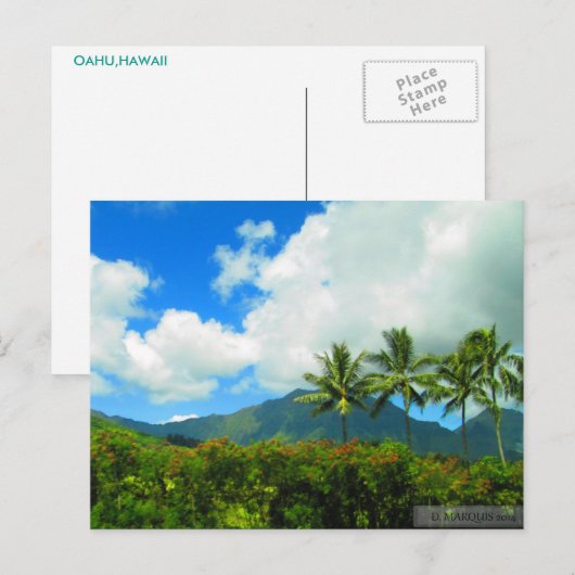 OAHU,HAWAII#6はがき ポストカード (正面/裏面)