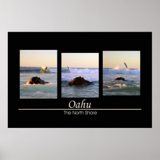Oahu - The North Shore - Surfing ポスター
