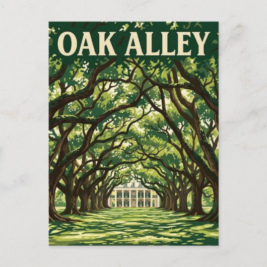 Oak Alley Plantation ポストカード (正面)