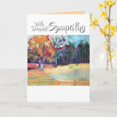 Oak and Friends Landscape With Deepest Sympathy カード (黄色い花)