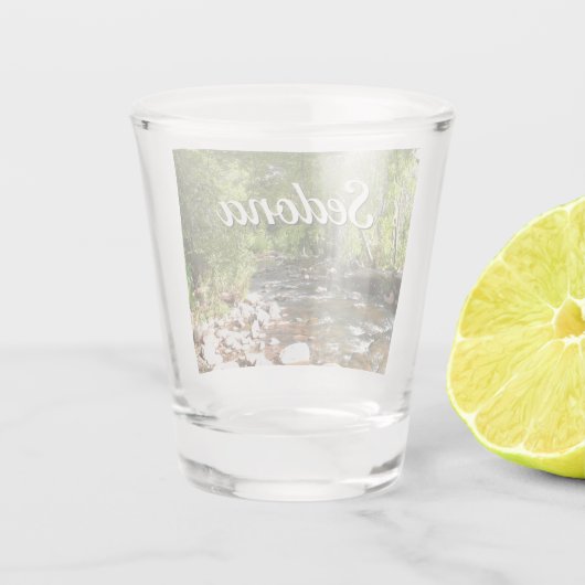 Oak Creek II – アリゾナ州セドナ自然写真 ショットグラス (裏面)