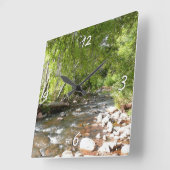 Oak Creek II – アリゾナ州セドナ自然写真 スクエア壁時計 (傾斜)