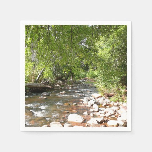 Oak Creek II – アリゾナ州セドナ自然写真 スタンダードカクテルナプキン (正面)