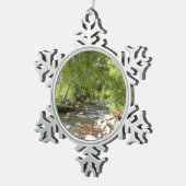 Oak Creek II – アリゾナ州セドナ自然写真 スノーフレークピューターオーナメント (右)