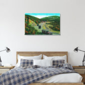 Oak FlatsRidgeルートの上のリム上， CA キャンバスプリント (インサイチュ (寝室))