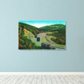 Oak FlatsRidgeルートの上のリム上， CA キャンバスプリント (インサイチュ (ウッドフロア))