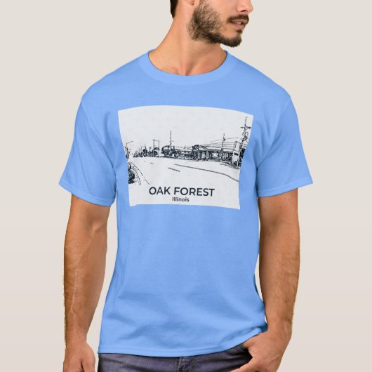 Oak Forest Illinois Oversized 1 Tシャツ (正面)