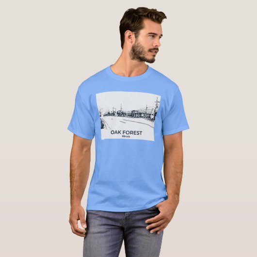 Oak Forest Illinois Oversized 1 Tシャツ (正面フル)