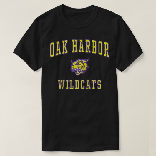 Oak Harbor High School Wildcats Tシャツ (デザイン正面)