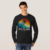 Oak Island Beach North Carolina Beach Palm Tree So Tシャツ (正面フル)