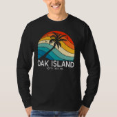 Oak Island Beach North Carolina Beach Palm Tree So Tシャツ (正面)