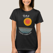 Oak Island NC Summertime Vacationing Squiggly Wave Tシャツ (正面)