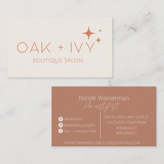 Oak + Ivy名刺 名刺 (正面/裏面)