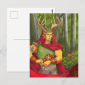 Oak King Portrait mini print ポストカード (正面/裏面)