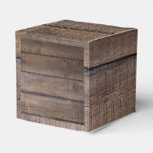 Oak Monogram素朴スクリプト結婚の感謝 フェイバーボックス (裏面サイド)