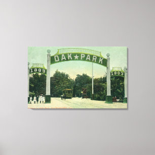 Oak Parkの眺めへの入口 キャンバスプリント