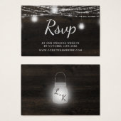 Oak Ridgeの素朴Webサイ結婚トRSVPカードの挿入 (正面&裏面)