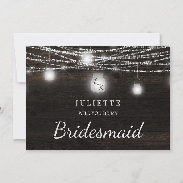 Oak Ridge Be My Bridesmaid 素朴 Proposal Card (正面)