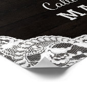 Oak Ridge Rustic Love is Sweet Treat Wedding Sign ポスター (角)