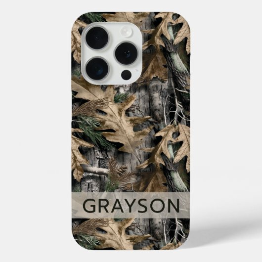 Oak Tree Camouflage Personalized Case-Mate iPhoneケース (裏面)