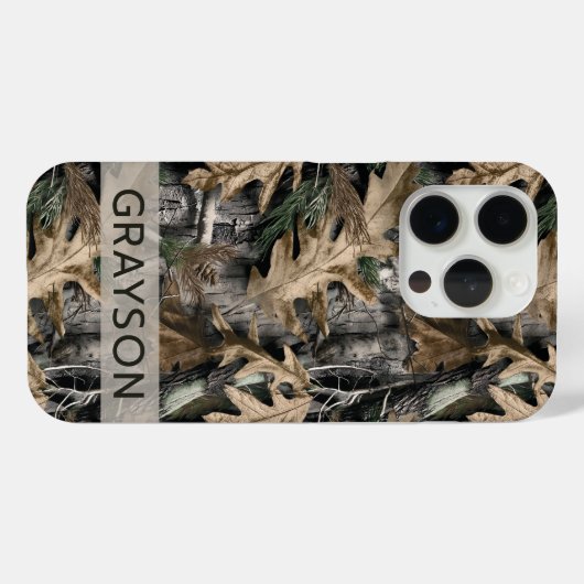 Oak Tree Camouflage Personalized Case-Mate iPhoneケース (裏面 (横))