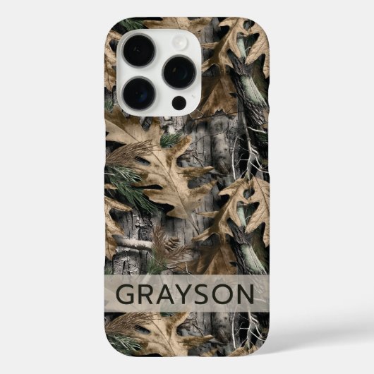 Oak Tree Camouflage Personalized Case-Mate iPhone iPhoneケース (裏面)