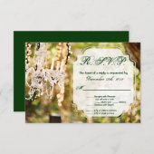 Oak Tree Chiの3x5 R.S.V.P.リプライ・カード・シャンデリア 出欠カード (正面/裏面)