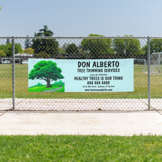 Oak Tree Logo | Custom Tree Trimming Service 横断幕 (インサイチュ)