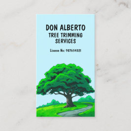 Oak Tree Logo | Custom Tree Trimming Services 名刺