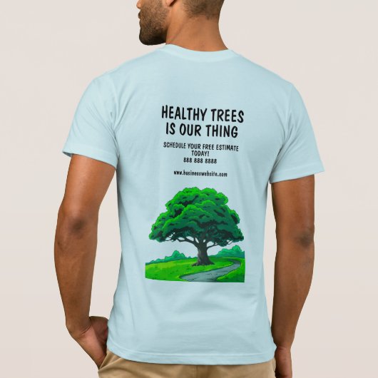 Oak Tree Logo | Custom Tree Trimming Services Tシャツ (裏面)