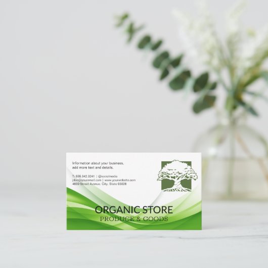 Oak Tree Logo | Nature 名刺 (スタンド正面)