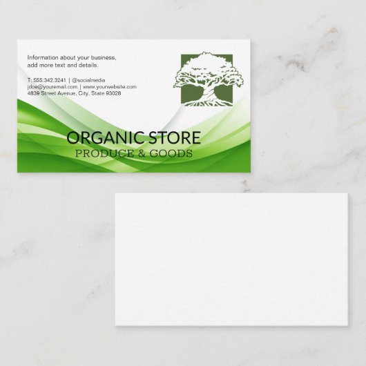 Oak Tree Logo | Nature 名刺 (正面/裏面)