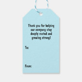 Oak Tree Logo | Santa Hat Happy Holidays Business ギフトタグ (裏面)