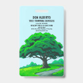 Oak Tree Logo | Tree Trimming Services Employee バッジ (裏面)