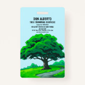 Oak Tree Logo | Tree Trimming Services Employee バッジ (裏面)
