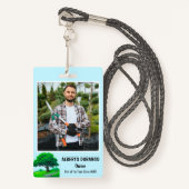 Oak Tree Logo | Tree Trimming Services Employee バッジ (正面ランヤード)