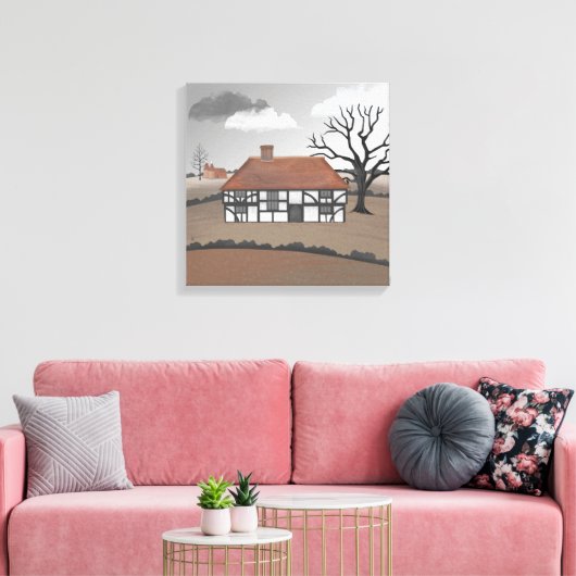 Oak Tree Manor キャンバスプリント (インサイチュ (リビング))